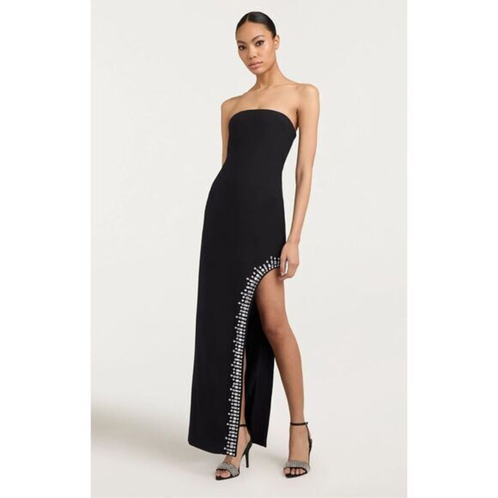 Cinq a Sept Sammy Embellished Crepe Strapless Gown Dress Size 2